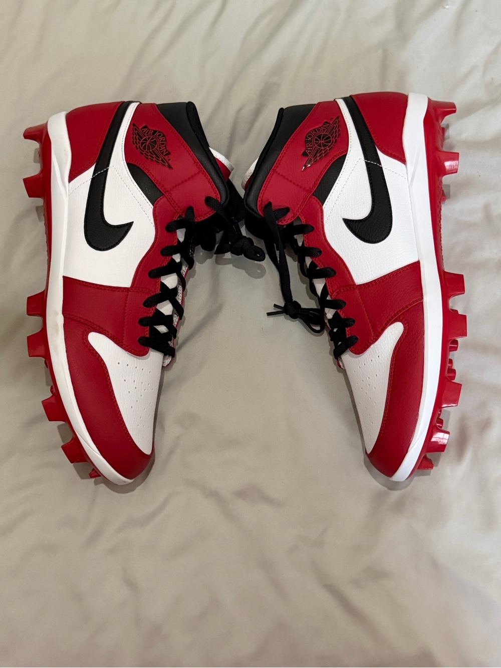 Nike Jordan 1 Retro MCS High Baseball Cleats Mens Size 15 AV5354-611 Chicago